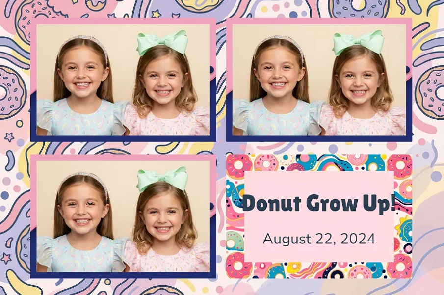 Kinder-Fotobox-Layout Donut