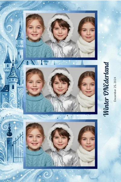 Kinder-Fotobox-Layout Winter